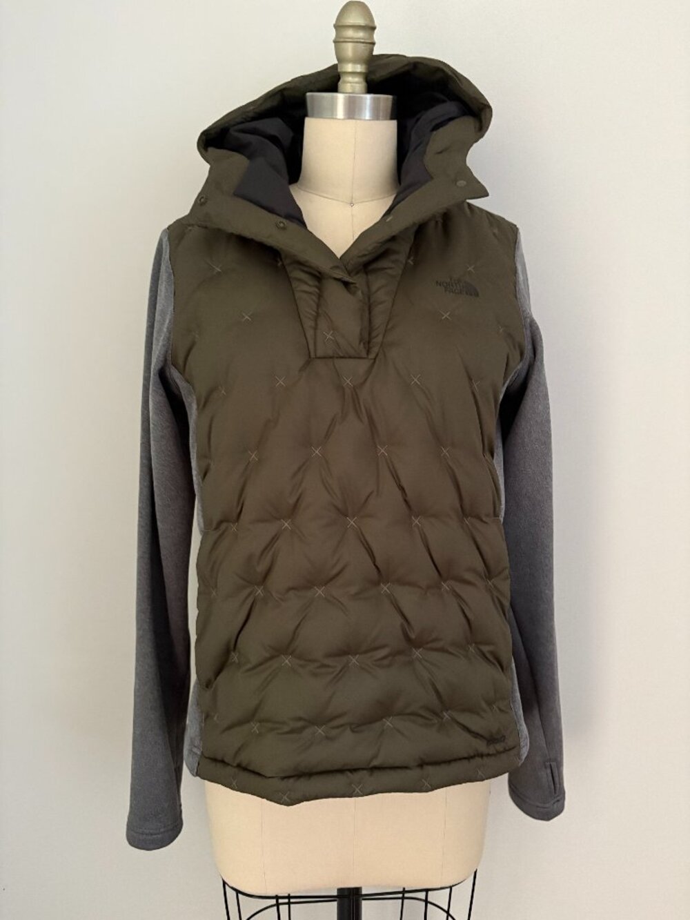 The North Face Hybrid Down Fleece Quilted Hoodie Jacket Gorpcore Athleisure M